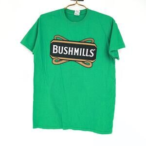 Bushmills Irish Whiskey Logo Womens Bright Green Crewneck T-shirt - Size M - GUC